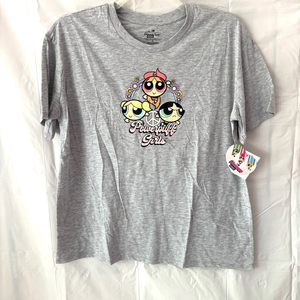 NWT Powerpuff Girls Boyfriend Graphic T-Shirt Gray SZ XXL NWT - Picture 5 of 8